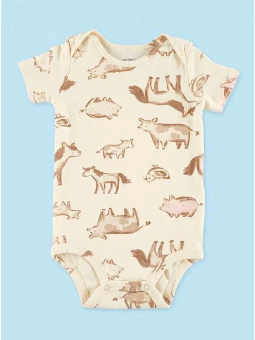Carter's Baby Farm Animal Bodysuit Unisex sz 24 Months